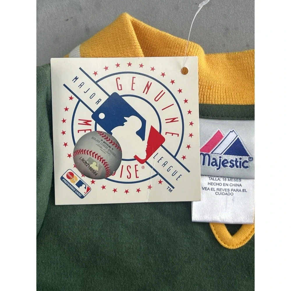 New‎ MLB Majestic Athletics Baby Cheerleader Outfit Green 18 Months